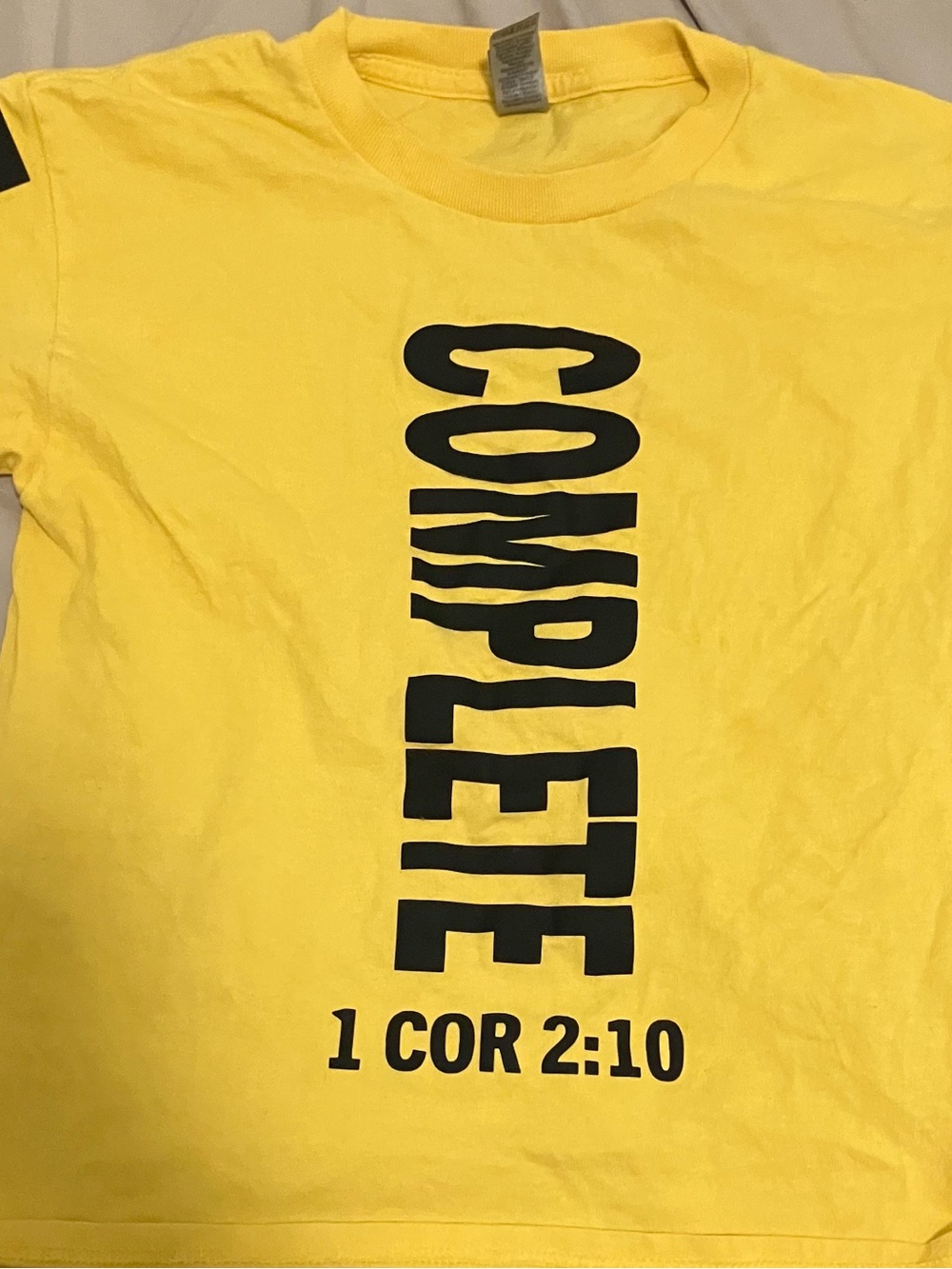 Gildan Yellow T-Shirt with Black Label Print!Accepting Offers/Bundle Deals!
